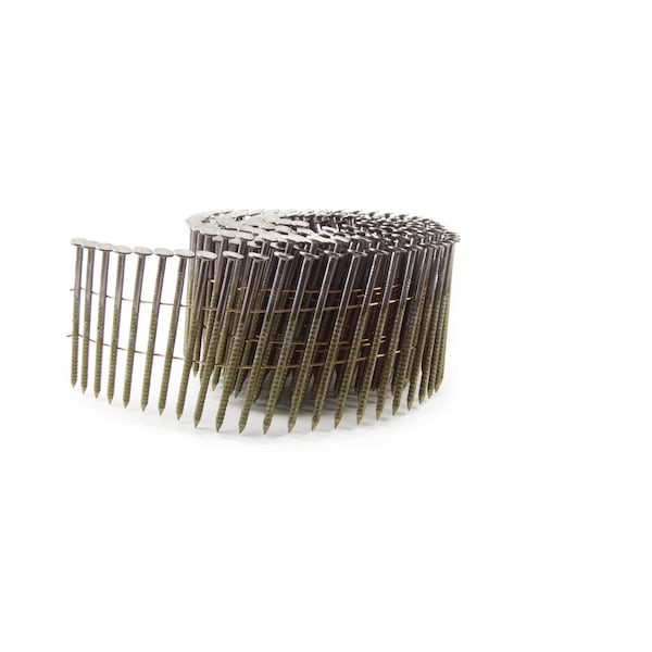 Common Nail, 2-3/8 in L, 15D, Steel, Bright Finish, 500 PK